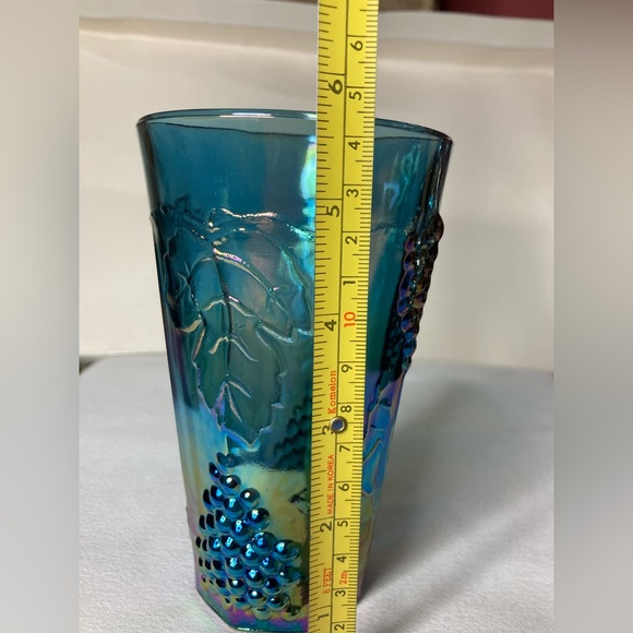 Vintage Indiana Blue Harvest Grape Carnival 3 Glasses - Picture 9 of 10